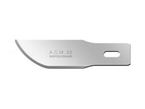 Swann-Morton ACM No.22 is a carving blade for medium and heavy duty materials