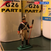 British Artillery Gunner 1815 cast with G26 Resin