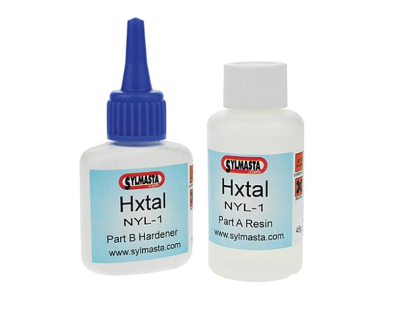 Hxtal NYL-1 is a crystal clear setting epoxy adhesive used to restore and bond ceramic and glass