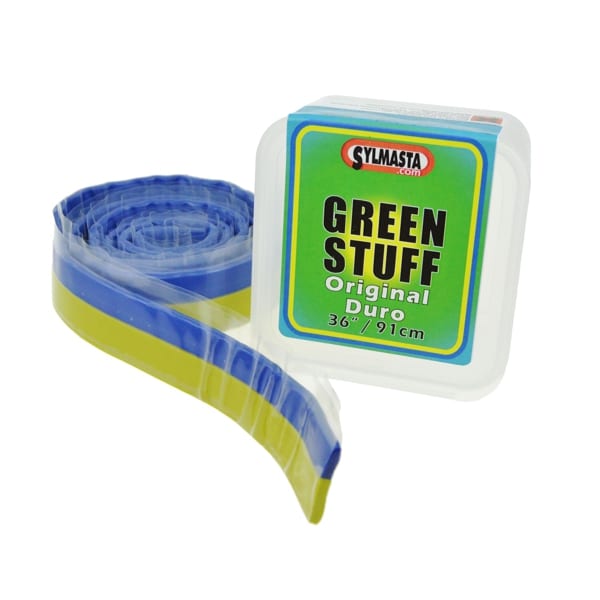 Sylmasta Duro Green Stuff Reel is an epoxy putty strip used for detailed model making and carving