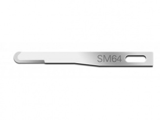 Swann-Morton Fine SM64 Blade is a stainless steel precision blade used with the Swann-Morton range of Fine Surgical Handles