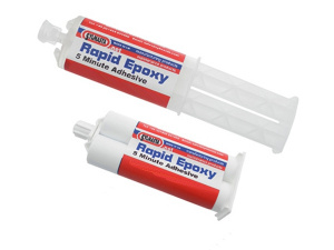 Sylmasta Rapid 5 Minute Epoxy is a fast setting adhesive with a curing time of between 5 and 10 minutes which offer excellent adhesion to most materials