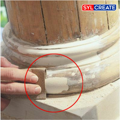 Repair of a wooden ornament made using Superfast Wood Epoxy Putty