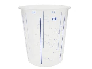 The SuperCup Mixing Cup comes with marked mixing ratios to enable easy measuring of casting resins and epoxy adhesives