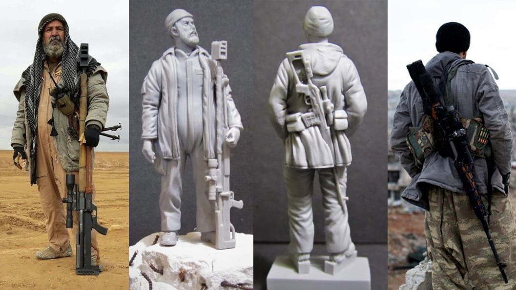 Legendary snipers who fought against ISIS in the Iraq-ISIL War have been sculpted in Magic Sculp by Red Zebra