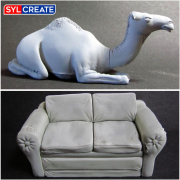 Camel and sofa from Magic Sculp