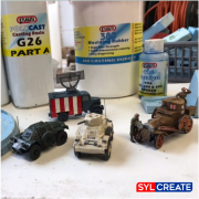 Army trucks cast with G26 Resin