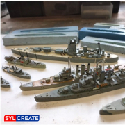 Series of model boats made using the products in the SylCreate Resin Casting &amp; Silicone Moulding Kit