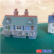 Buildings as part of a model rail layout made using the products in the SylCreate Resin Casting &amp; Silicone Moulding Kit