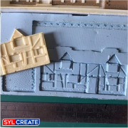 Silicone moulding rubber of building parts for model rail layout