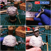 Captain Mainwaring from Dad's Army sculpted from Magic Sculp