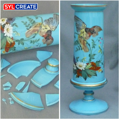 1920s Vase smashed, repaired and then reglazed with Coldglaze PRO 2 Clear Gloss