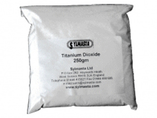 Titanium Dioxide Pigment is a filler powder used to colour Coldglaze PRO 2 Gloss and Chinaglaze Low Temperature Glaze to white rather than clear