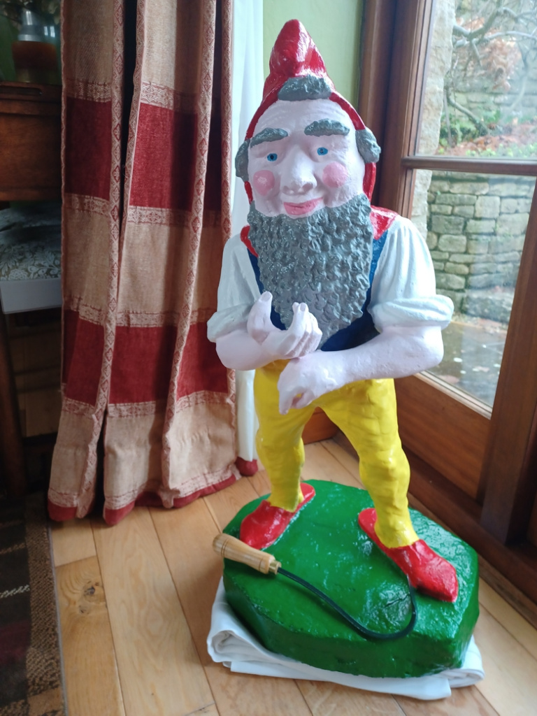 The full restoration of the gnome completed using Geomfix Original Epoxy Modelling Putty